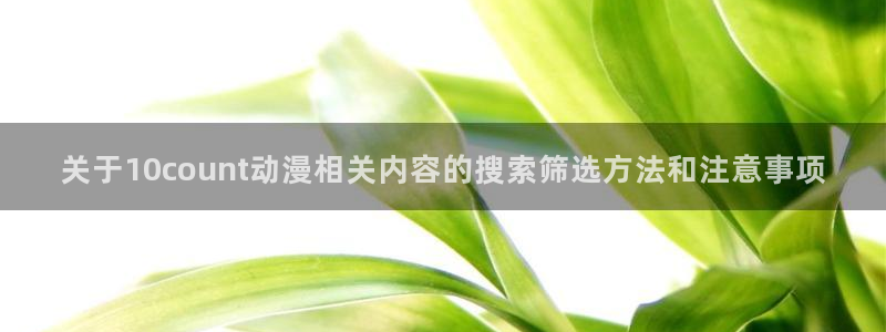 age动漫下载权限:关于10count动漫相关内容的搜索筛选方法和注意事项配图